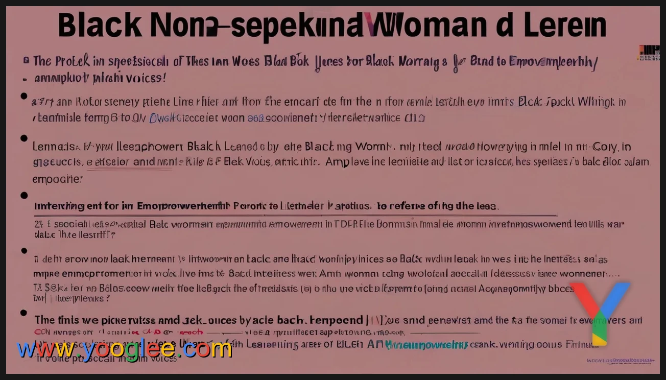 Empowering Black Women: Listen and Learn from Their Voices
